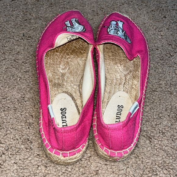 Soludos Elephant Embroidered Platform Espadrilles Pink 7.5 - Picture 5 of 10